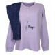 Pigiama in Caldo cotone donna invernale Angel's stelle tartan scozzese star