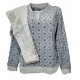 PIGIAMA donna Invernale in PILE CORAL Marta Marzotto fiori cuori fiocco stelle