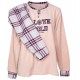 Pigiama donna in PILE Invernale Marta Marzotto scozzese quadretti fiori orsetti