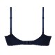 Reggiseno ricamato sfoderato con ferretto Rosa Faia Bobette 5288 Blu Mare