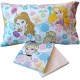 Completo lenzuola singolo in cotone Disney Principesse Cenerentola Ariel Belle