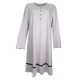  Camicia da notte donna in caldo cotone invernale Linclalor 91129 violetta