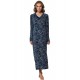 Camicia da notte donna lunga alla caviglia in viscosa Pastunette 15242 blu