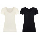 Canottiera donna maglia intima Ragno sintonia lana e cotone manica corta 072457