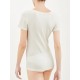  Canottiera donna manica corta Ragno con garbo seno 100 % LANA MERINO 073098