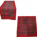 Runner striscia rettangolare o Centrotavola Quadrato in cotone tartan scozzese