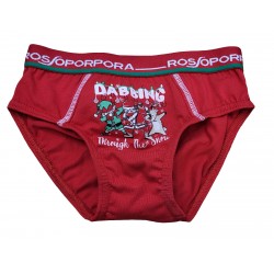 Slip mutandina mutanda per Bambino Bimbo Rosso Porpora Rosso Natale NB283