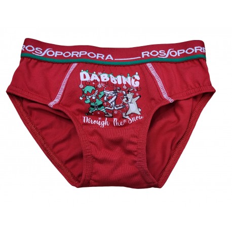Slip mutandina mutanda per Bambino Bimbo Rosso Porpora Rosso Natale NB283