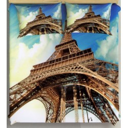 Lenzuola digitale matrimoniale Ambrosiana torre Eiffel Parigi