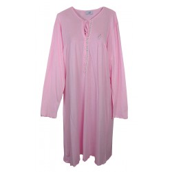 Camicia da notte donna in cotone Piccoli Segreti Ginestra taglie forti