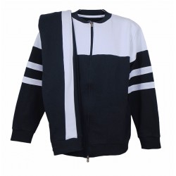 Tuta uomo Aperta Avanti in cotone garzato con cerniera Character 54 blu 805
