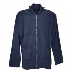 Modifica: Giacca da camera uomo invernale in pile con zip Irge MI1382 grigio e blu