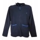  Giacca uomo da camera invernale in pile con cerniera zip Navigare 48/M Blu