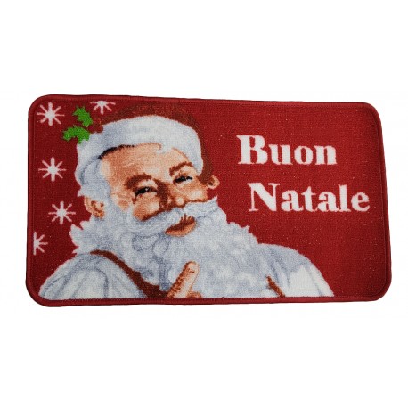  Tappeto con antiscivolo in gomma rettangolare e rotondo Natalizio Babbo Natale