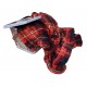 Coperta Plaid in pile Idea Regalo Natale con scatola di latta scozzese tartan