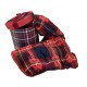 Plaid Coperta in pile Idea Regalo Natale con scatola musicale scozzese tartan