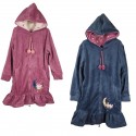 Vestaglia Bambina bimba invernale in pile con cerniera e cappuccio Irge IK368