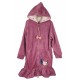 Vestaglia Bambina bimba invernale in pile con cerniera e cappuccio Irge IK368