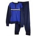 Pigiama bambino ragazzo in caldo cotone invernale Marta Marzotto blu royal