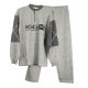 Pigiama bambino bimbo in caldo cotone invernale BipBip 9 anni grigio