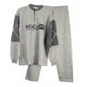 Pigiama bambino bimbo in caldo cotone invernale BipBip 9 anni grigio