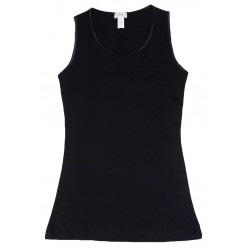Canottiera donna Maglia Intima Fraly in Caldo Cotone spalla larga DF6272 Nero