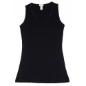 Canottiera donna Maglia Intima Fraly in Caldo Cotone spalla larga DF6272 Nero