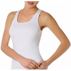 Maglia Intima Donna Esse Speroni Caldo cotone Canottiera spalla larga bianco