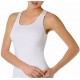  Maglia Intima Donna Nottingham Soffi Caldo cotone Canottiera spalla larga bianco