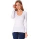  Maglia Donna Manica Lunga girocollo stretto ampio cotone elasticizzato Jadea