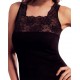  Canottiera maglia donna Top con pizzo Impose spalla stretta e larga in cotone