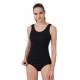 Canottiera Canotta spalla larga in cotone ricamato macrame' Fraly DF0606 Nero