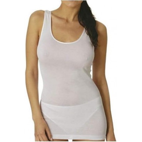  Canotta intima Donna spalla larga e stretta bretellina Filo di scozia Chiaramore