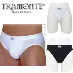 SLIP uomo puro cotone modal TRAMONTE bianco nero U301