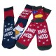  2 paia di calzini uomo corti caldo cotone antiscivolo natalizi Merry Xmas Prisco