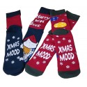 2 paia di calzini uomo corti caldo cotone antiscivolo natalizi Merry Xmas Prisco