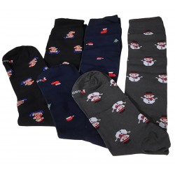 3 paia di calzini uomo lunghi caldo cotone natalizi Merry Xmas Pandora natale