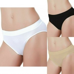 Slip donna vita bassa mutanda in microfibra con tassello in cotone Tramonte 8002