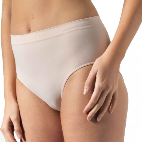 Slip donna vita alta maxi mutanda in microfibra con tassello in cotone Tramonte