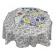 Tovaglia rotonda per tavolo rotondo Vingi in cotone cm 180 fiori limoni vietri