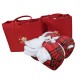 Plaid Coperta matrimoniale pile agnellato sherpa con borsa Tartan Natale rosso