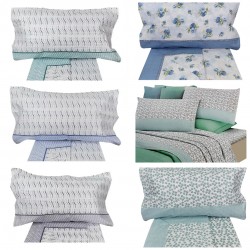Completo Lenzuola singolo e matrimoniale puro cotone Angel's pois Made in Italy