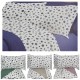 Lenzuola completo matrimoniale maxi in puro cotone Savoltex Made in Italy pois