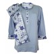 Pigiama donna Lungo in Cotone leggero con mascherina notte coordinata Coconuda