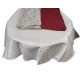 Tovaglia ANTIMACCHIA per tavolo rotondo cm 155 NO STIRO jacquard rosso beige