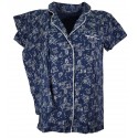 Pigiama donna Aperto con colletto mezza manica pantalone lungo Cotone Coveri