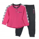 Pigiama lungo in cotone per Bambina Lotto LP8039 rosa