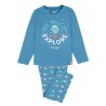 Pigiama lungo bambino ragazzo bimbo cotone estivo Mr Wonderful Pianeti 56685 blu