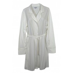 Vestaglia sciallata donna con cintura in cotone Noi Di Notte 93AS panna