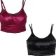  Bralette Top in raso stretch con coppe estraibili Tramonte R.240 rubino